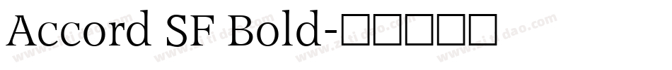Accord SF Bold字体转换
